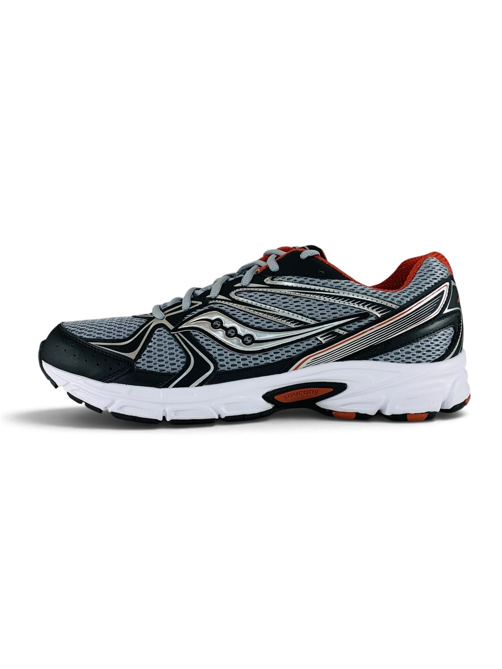 Saucony Grid Ride Millennium Grey Black Red Sneakers Men's Shoes S70812-23